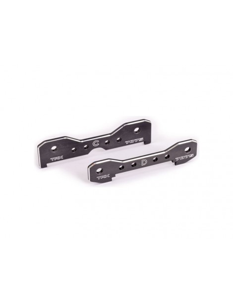 Traxxas Tie bars, rear, aluminum (dark titanium-anodized) (fits Sledge)