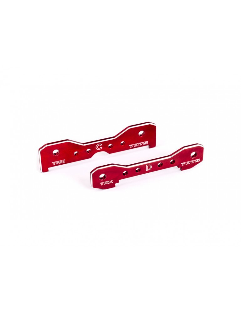 Traxxas Tie bars, rear, aluminum (red-anodized) (fits Sledge)