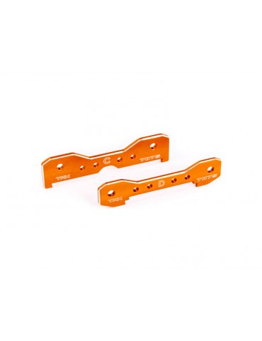 Traxxas Tie bars, rear, aluminum (orange-anodized) (fits Sledge)