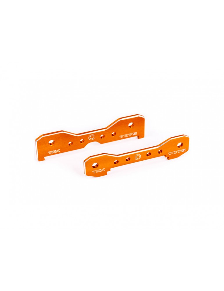 Traxxas Tie bars, rear, aluminum (orange-anodized) (fits Sledge)