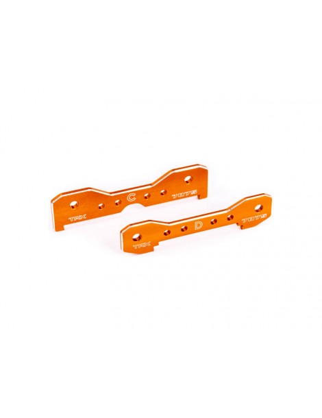 Traxxas Tie bars, rear, aluminum (orange-anodized) (fits Sledge)