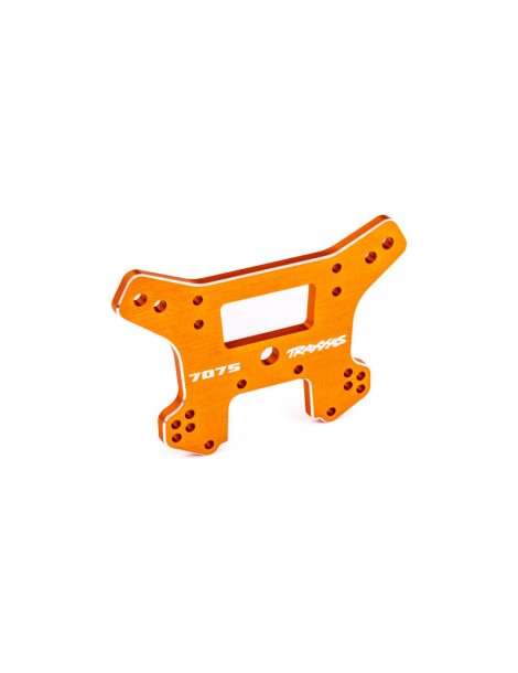 Traxxas Shock tower, rear, aluminum (orange-anodized) (fits Sledge)