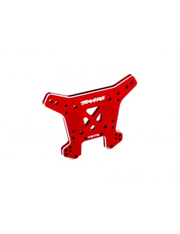 Traxxas Shock tower, front, aluminum (red-anodized) (fits Sledge)