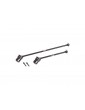 Traxxas Driveshafts, center, assembled (steel constant-velocity), front (1)/ rear (1) (fits Sledge)