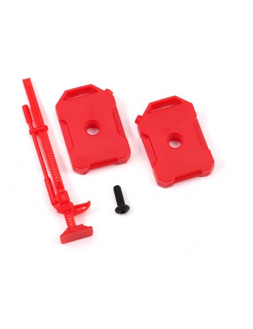 Traxxas Fuel canisters/ jack (red) (fits 9712 body)