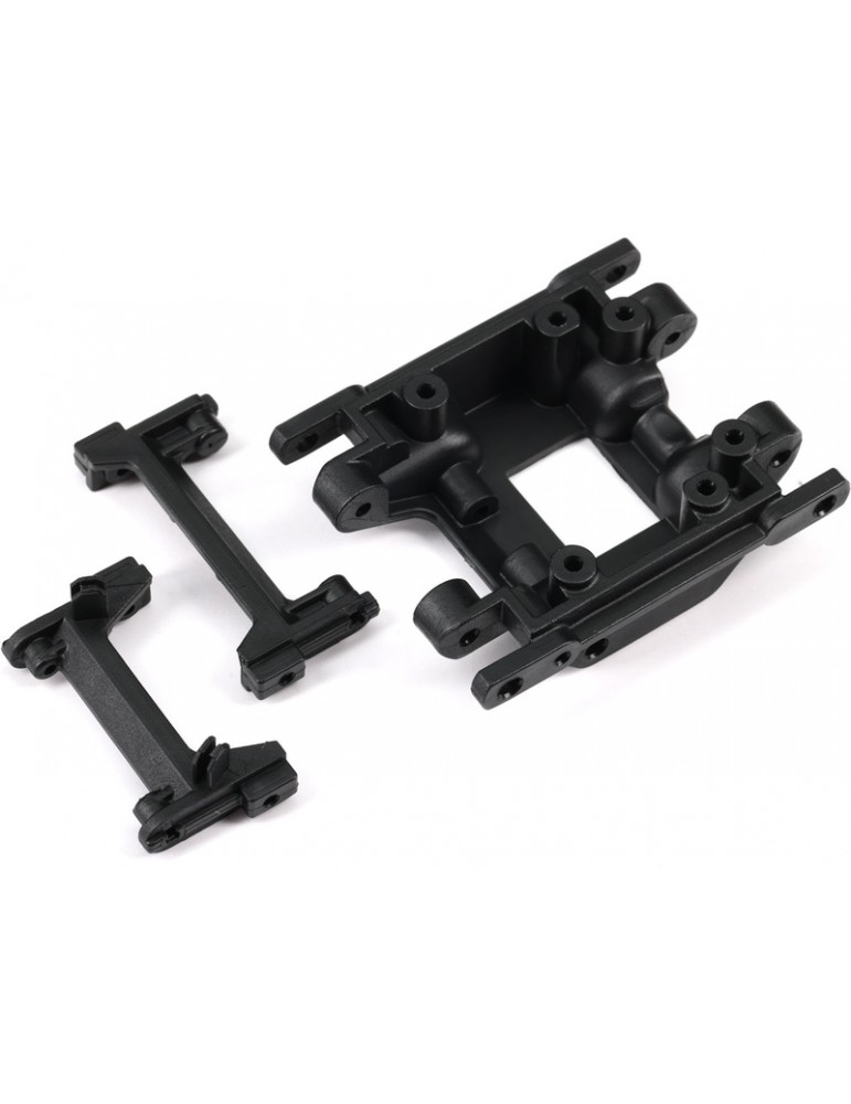 Traxxas Skidplate, center/ bumper mount, front/ bumper mount, rear