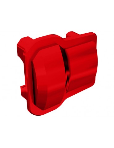 Traxxas Axle cover, front or rear (red) (2)