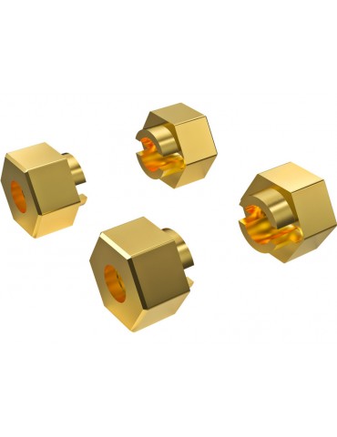 Traxxas Wheel hubs, 7mm hex (4)/ axle pins (4)