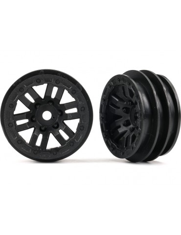 Traxxas Wheels 1.0", twin spoke (black) (2)