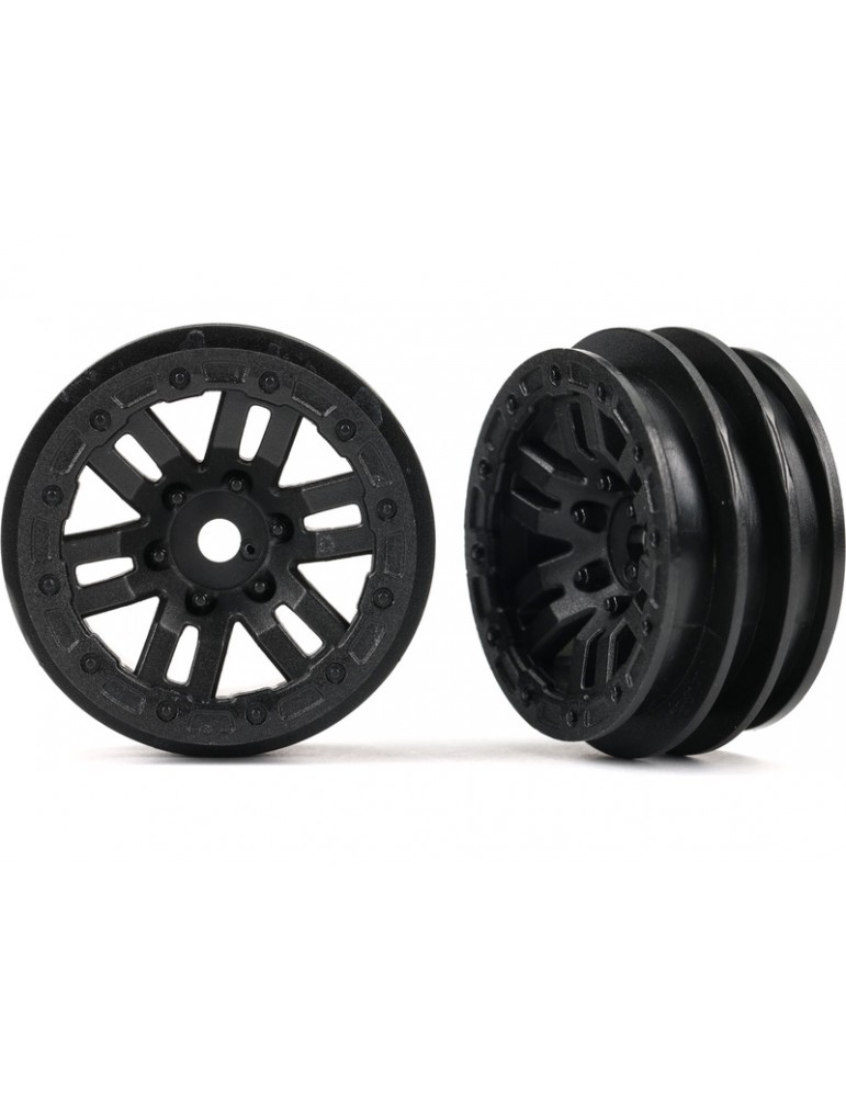 Traxxas Wheels 1.0", twin spoke (black) (2)