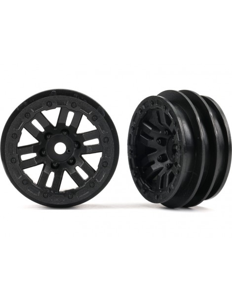 Traxxas Wheels 1.0", twin spoke (black) (2)