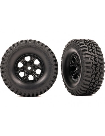 Traxxas Tires & wheels 1.0", black wheels, BFGoodrich Mud-Terrain T/A KM3 tires (2)