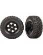 Traxxas Tires & wheels 1.0", black wheels, BFGoodrich Mud-Terrain T/A KM3 tires (2)
