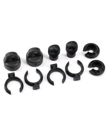 Traxxas Shock cap (2)/ spring perch (2)/ rod end (2)/ spring preload spacer (4)