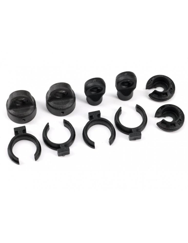 Traxxas Shock cap (2)/ spring perch (2)/ rod end (2)/ spring preload spacer (4)