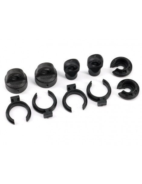 Traxxas Shock cap (2)/ spring perch (2)/ rod end (2)/ spring preload spacer (4)