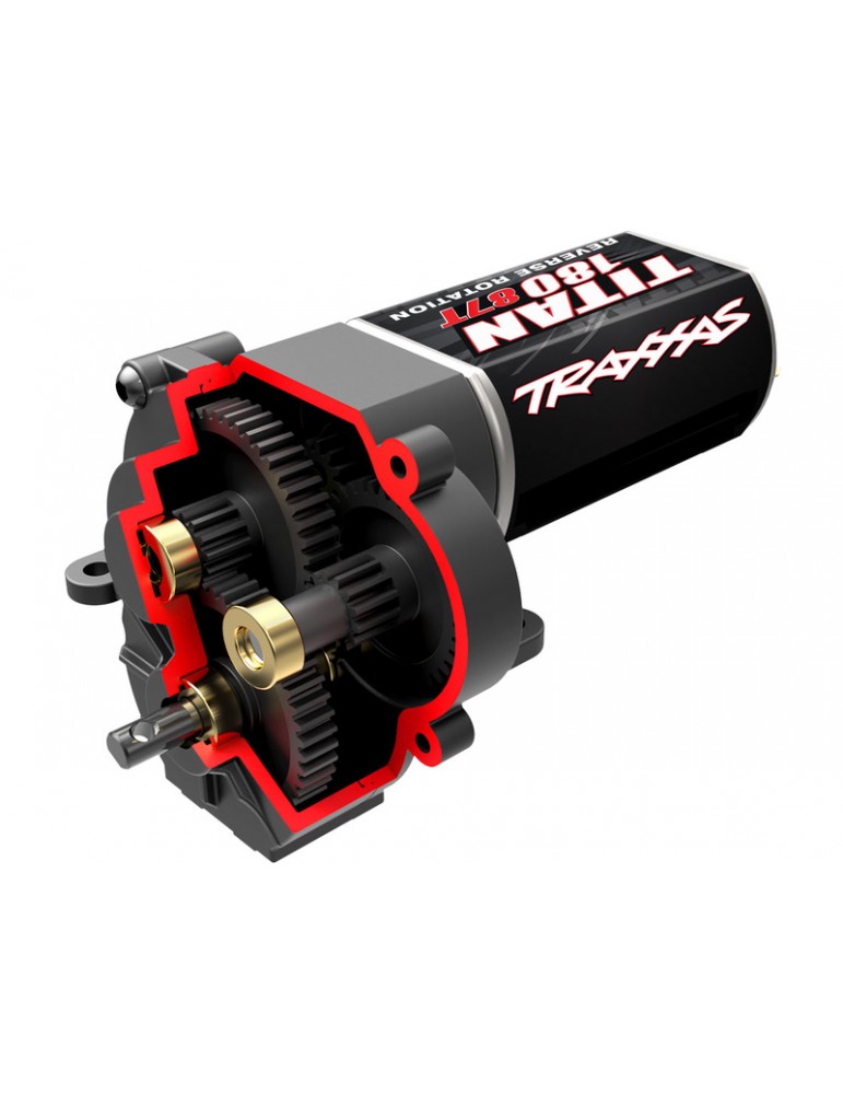 Traxxas Transmission, complete (low range (crawl) gearing) (40.3:1 reduction ratio) (includes Titan
