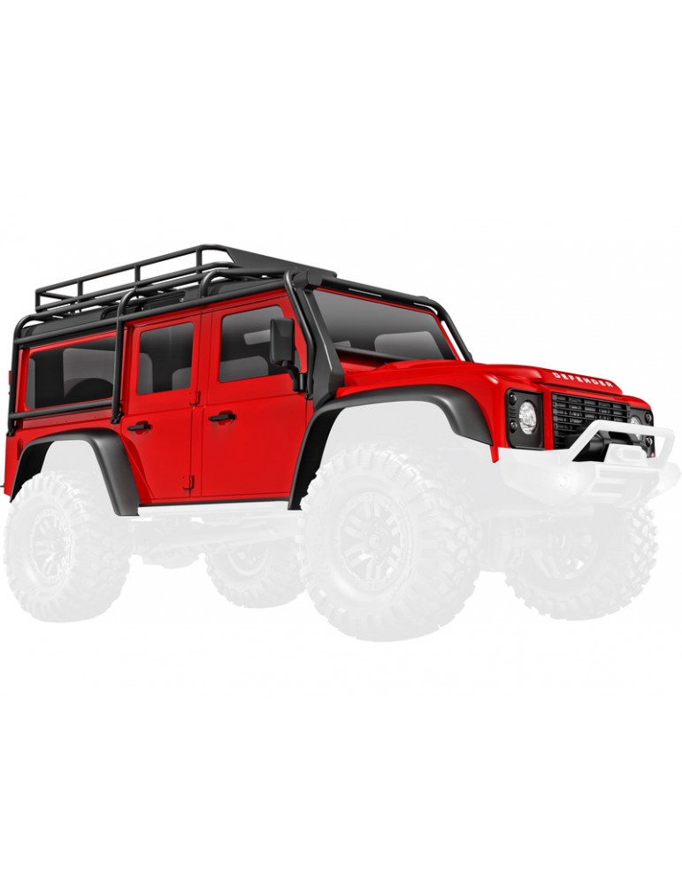 Traxxas Body, Land Rover Defender, complete, red