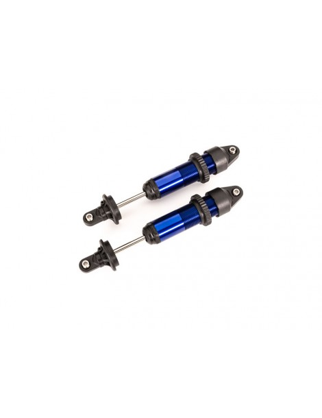 Traxxas Shocks, GTX, medium (aluminum, blue-anodized) (fully assembled w/o springs) (2)