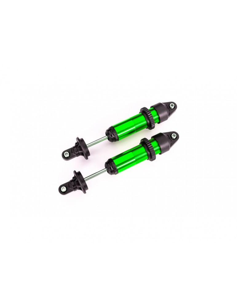 Traxxas Shocks, GTX, medium (aluminum, green-anodized) (fully assembled w/o springs) (2)