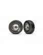 Traxxas Tires and wheels 2.2", classic chrome wheels, Canyon Trail tires (2) (requires 8255A)