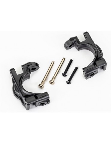 Traxxas Caster blocks (c-hubs), extreme heavy duty, black (left & right) (for use with 9080)