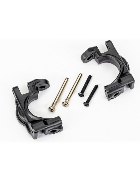 Traxxas Caster blocks (c-hubs), extreme heavy duty, black (left & right) (for use with 9080)