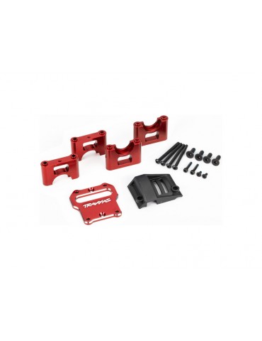 Traxxas Mount, center differential carrier, aluminum (red-anodized)