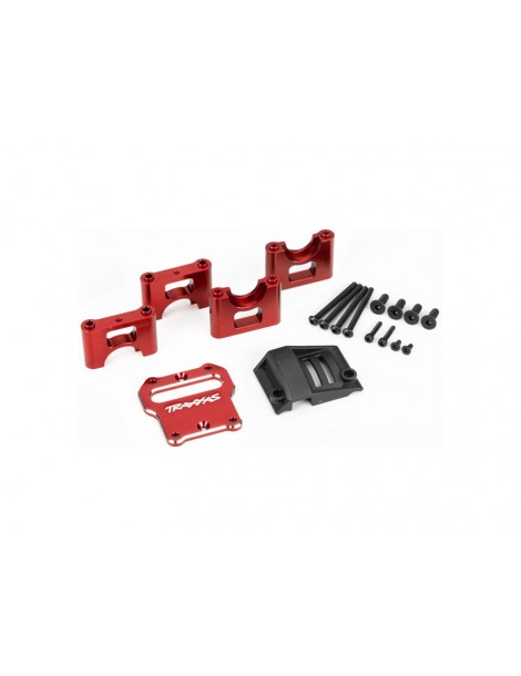 Traxxas Mount, center differential carrier, aluminum (red-anodized)