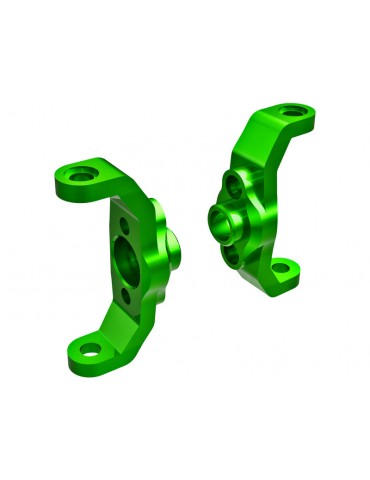 Traxxas Caster blocks, 6061-T6 aluminum (green-anodized) (left & right)