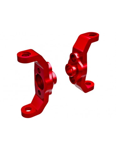 Traxxas Caster blocks, 6061-T6 aluminum (red-anodized) (left & right)
