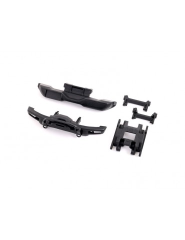Traxxas Front bumper with winch/ rear bumper/ bumper mounts, front & rear/ center skidplate