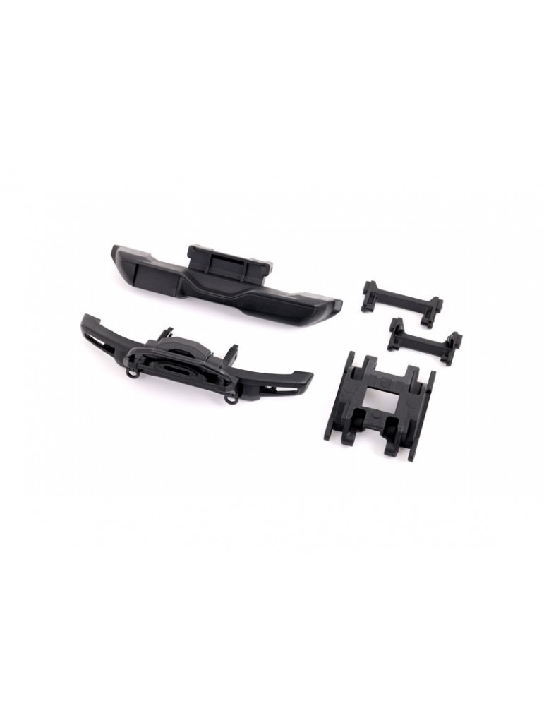 Traxxas Front bumper with winch/ rear bumper/ bumper mounts, front & rear/ center skidplate