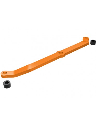 Traxxas Steering link, 6061-T6 aluminum (orange-anodized)/ servo horn, metal/ spacers (2)