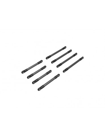 Traxxas Suspension link set, 6061-T6 aluminum (dark titanium-anodized)