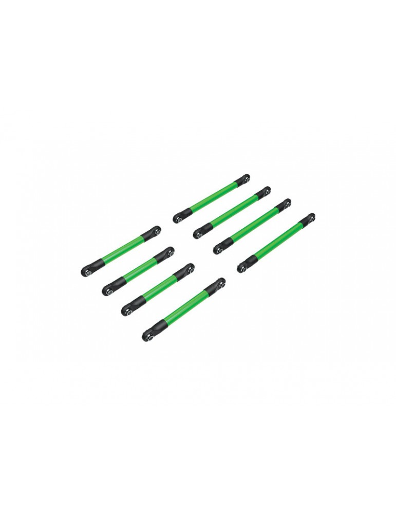 Traxxas Suspension link set, 6061-T6 aluminum (green-anodized)