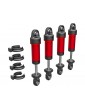 Traxxas Shocks, GTM, aluminum (red-anodized) (fully assembled w/o springs) (4)
