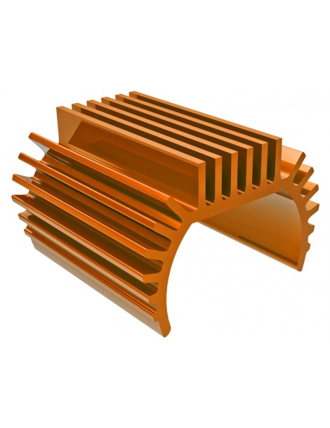 Traxxas Heat sink, Titan 87T motor (6061-T6 aluminum, orange-anodized)