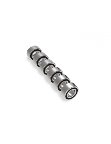 Ball bearing set, transmission, black rubber sealed (contains 3x6x2.5mm bearings (6))