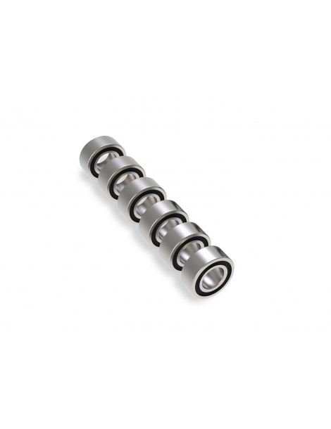 Ball bearing set, transmission, black rubber sealed (contains 3x6x2.5mm bearings (6))