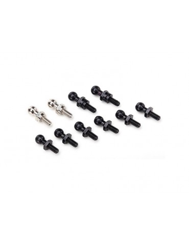 Traxxas Pivot balls: black (6), silver (2), black (long) (2)