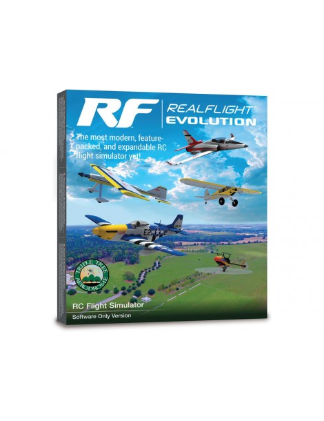 RealFlight Evolution RC skrydžio simuliatorius su „InterLink DX“ valdikliu