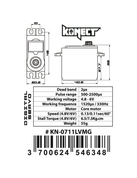 KONECT 7 kg Digital servo (7kg-0,11s/60 )