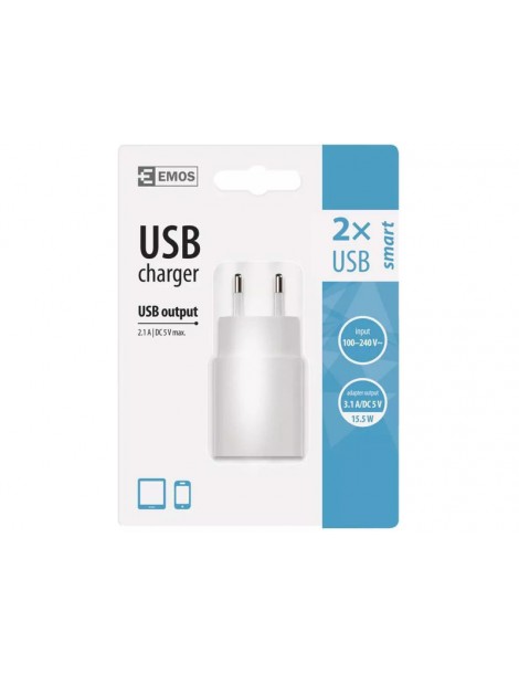 Universalus tinklo USB adapteris (šaltinis) 3.1A (15W)