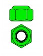 Team Corally - Aluminium Nylstop Nut - M4 - Green - 10 pcs