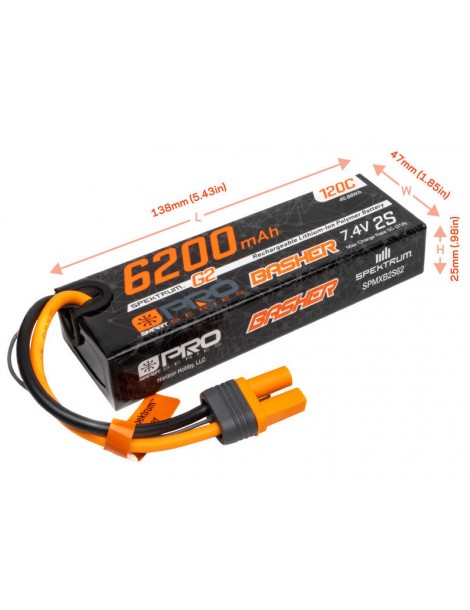 Spektrum Smart G2 Pro LiPo 7.4V 6200mAh 120C IC5