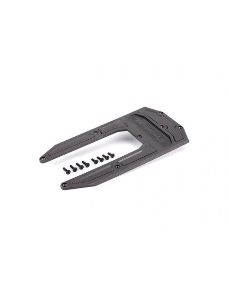 Traxxas Skidplate, chassis, graphite gray (fits Sledge)