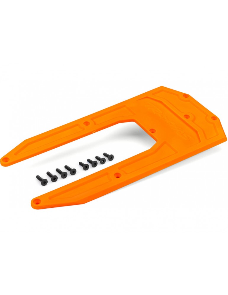 Traxxas Skidplate, chassis, orange (fits Sledge)