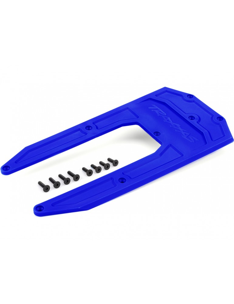 Traxxas Skidplate, chassis, blue (fits Sledge)