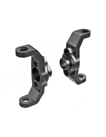 Traxxas Caster blocks, 6061-T6 aluminum (dark titanium-anodized) (left & right)